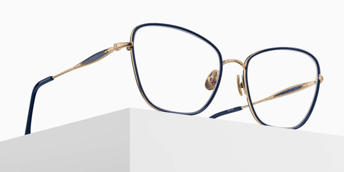 Matsuda M3159 55 - Brushed Gold-Navy #id:m3159brushedgoldnavyclearlensoptical_s:100105