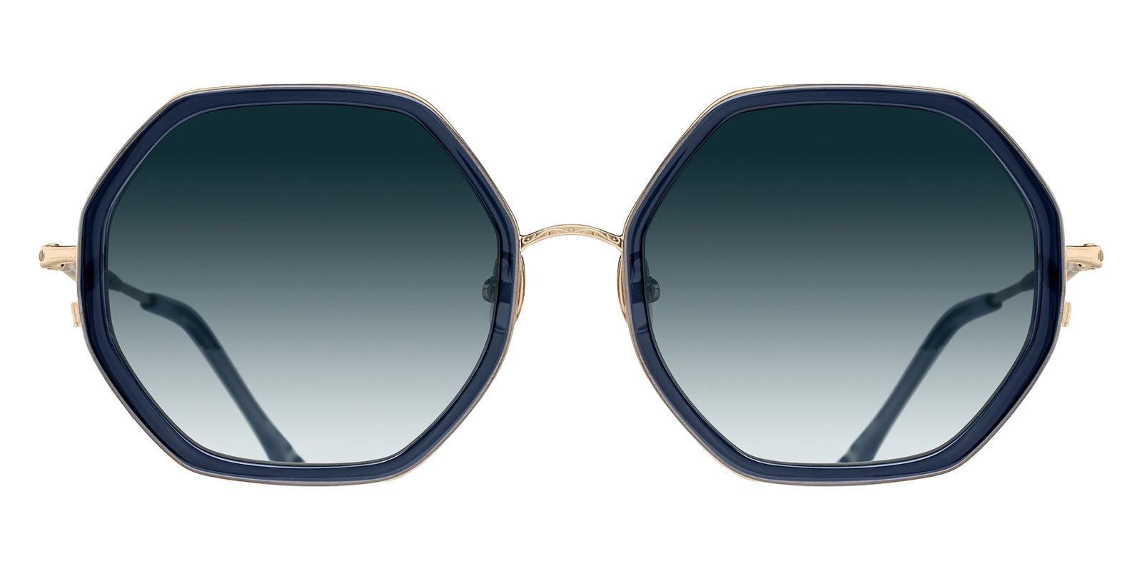 Matsuda M3162 54 - Brushed Gold/Dark Navy Crystal / Blue Gradient #id:m3162brushedgolddarknavycrystalbluegradient54_s:100100