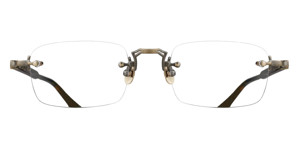 Matsuda M5009 52 - Brushed Gold/Navy #id:m5009brushedgoldnavygeometricclearlens52_s:100100
