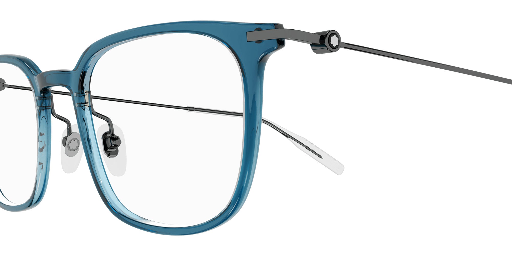 Montblanc MB0100O 006 52 - Blue/Gunmetal #id:mb0100o006_s:100110