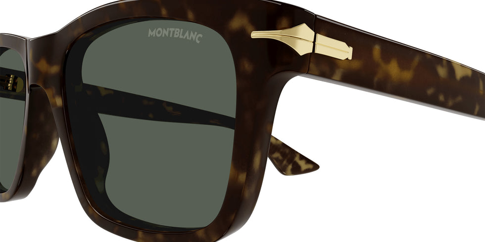 Montblanc MB0263S 002 54 - Havana / Green #id:mb0263s002_s:100110