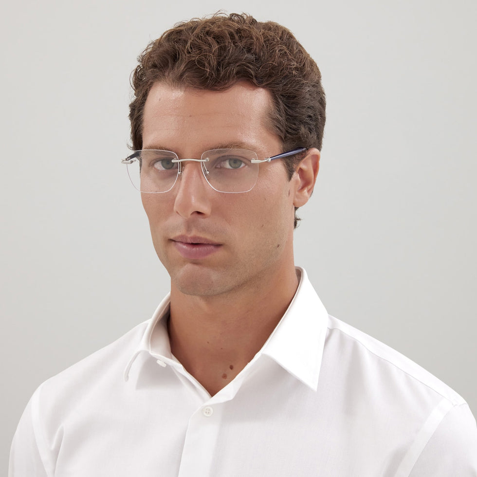 Montblanc MB0274O 003 53 - Silver/Blue #id:mb0274o003_s:100115