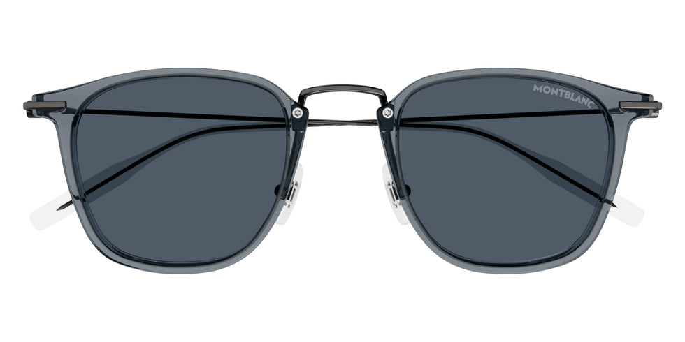 Montblanc MB0295S 003 49 - Gray/Gunmetal / Blue #id:mb0295s003_s:100100