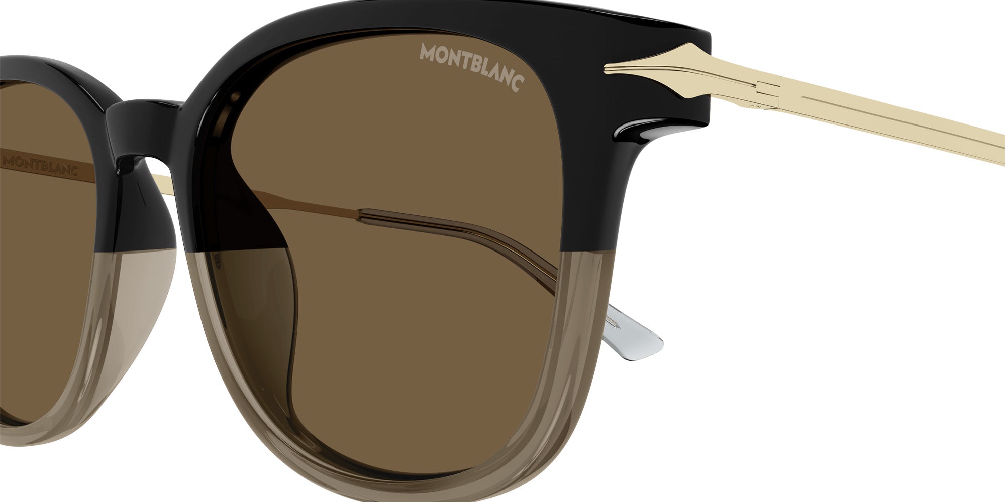 Montblanc MB0304SA 003 55 - Black/Gold / Brown #id:mb0304sa003_s:100110
