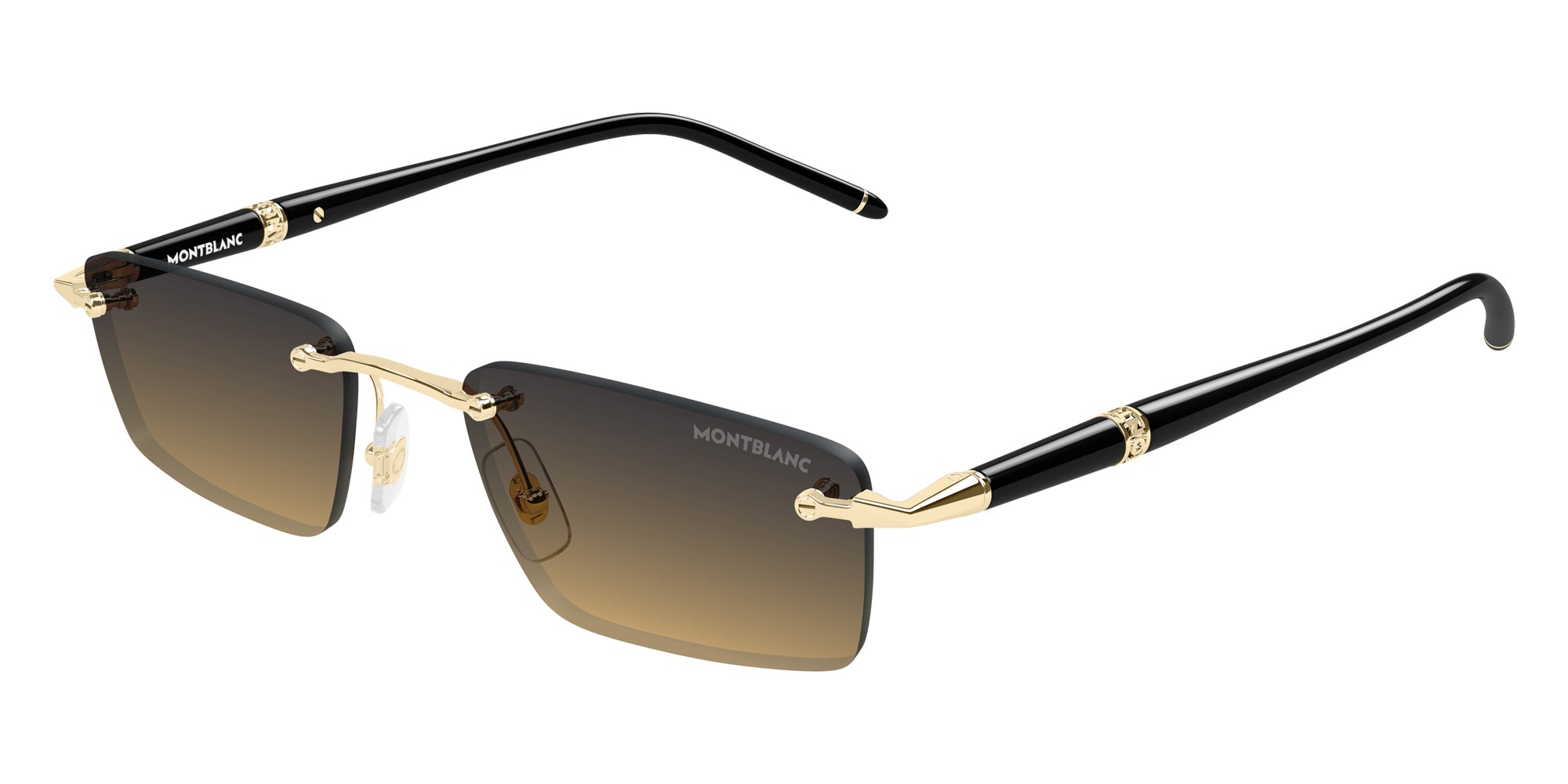 Montblanc MB0484S 002 54 - Gold/Black / Orange Gradient Double #id:mb0484s002_s:102105