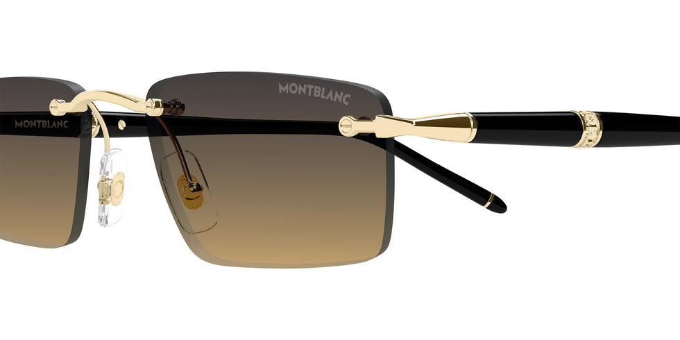 Montblanc MB0484S 002 54 - Gold/Black / Orange Gradient Double #id:mb0484s002_s:102110