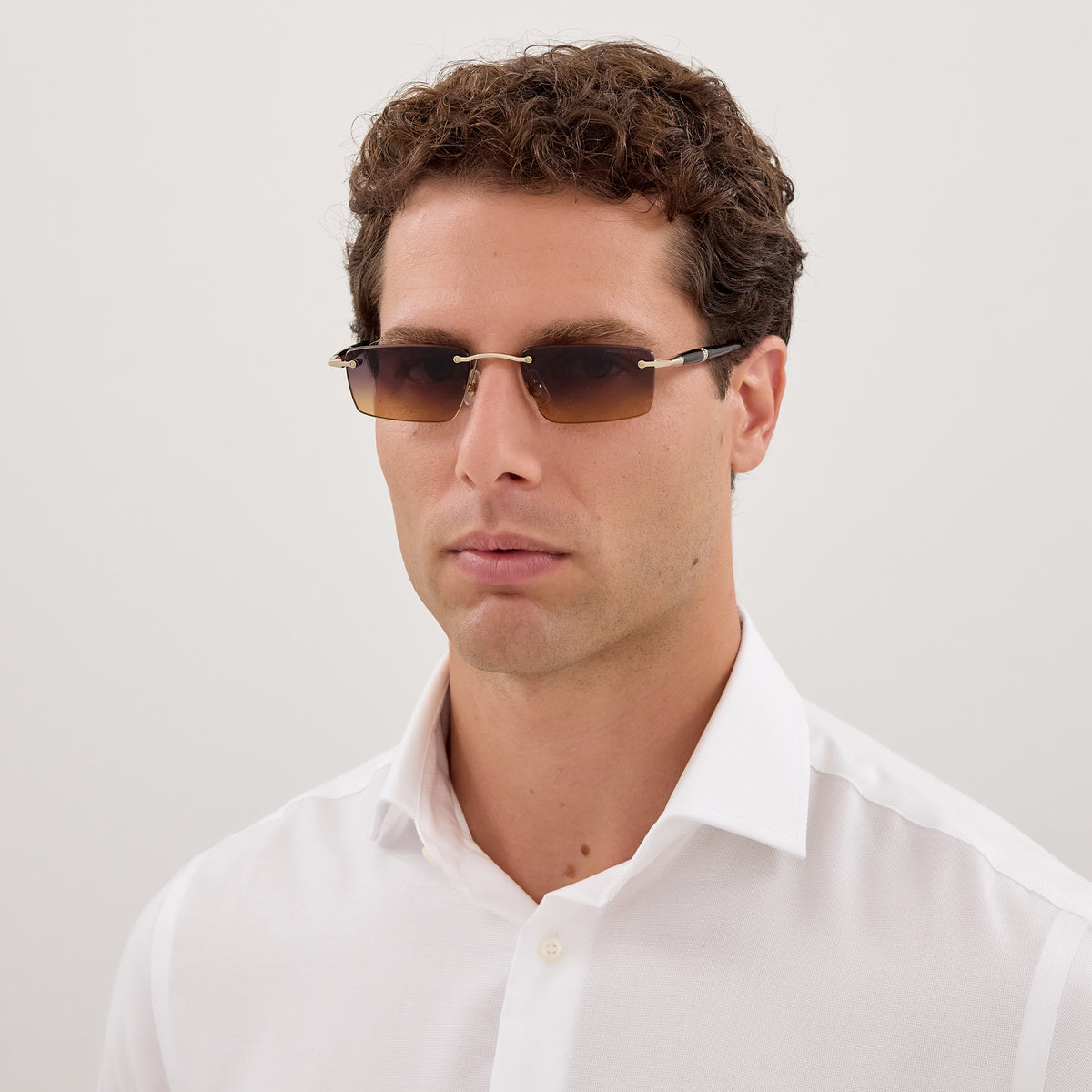 Montblanc MB0484S 002 54 - Gold/Black / Orange Gradient Double #id:mb0484s002_s:102115