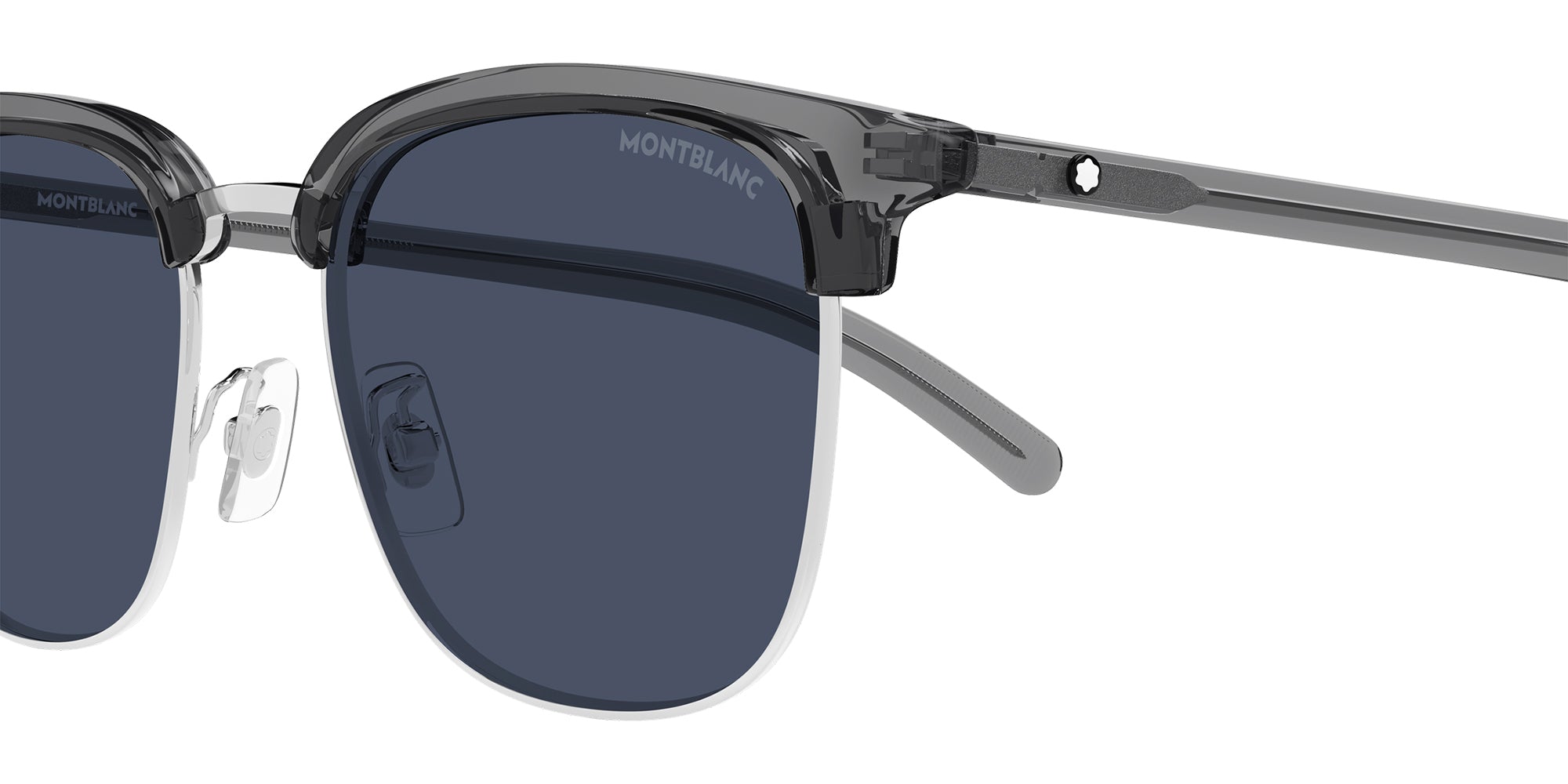 Montblanc MB0488SA 003 55 - Silver/Gray / Blue #id:mb0488sa003_s:102110