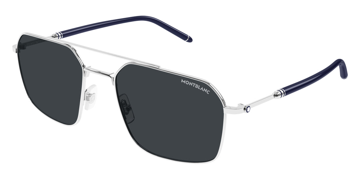 Montblanc MB0521S 003 58 - Silver / Blue #id:mb0521s003_s:104105