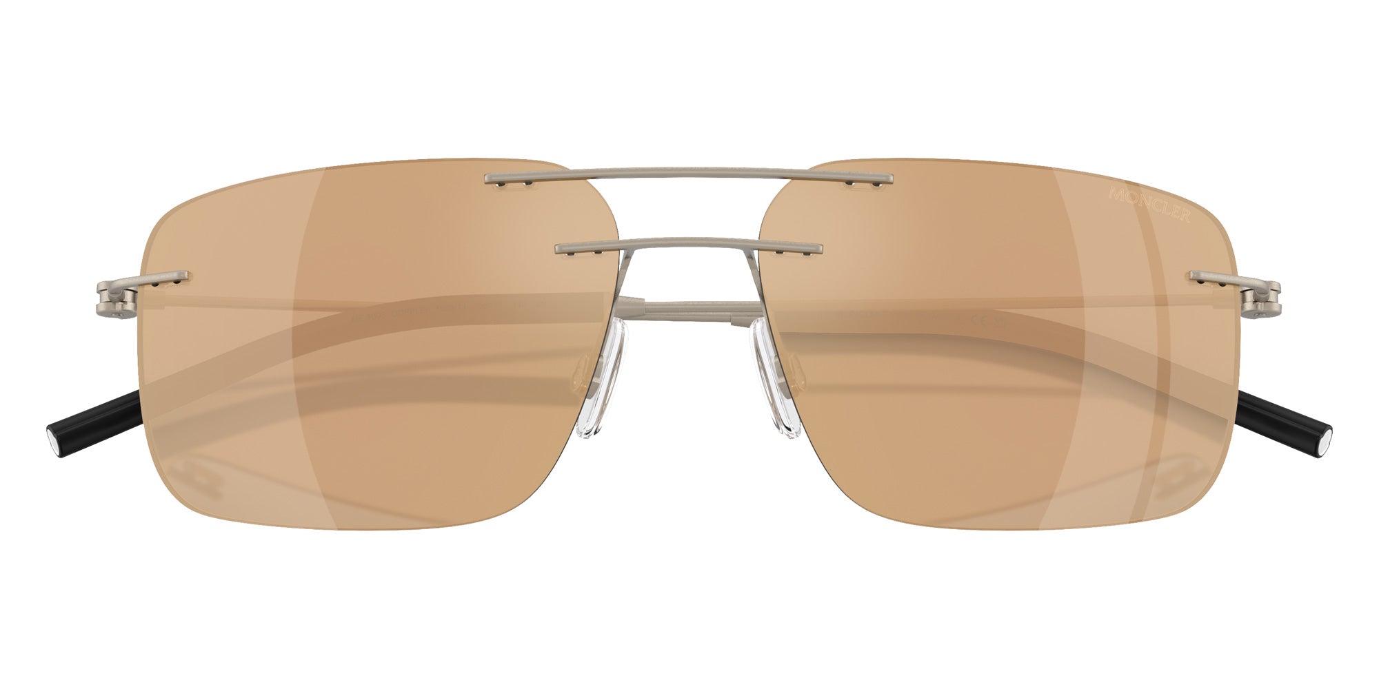 Moncler ME4003 Doppler 10037J 56 - Matte Bronze / Dark Brown Mirrored Rose Gold #id:me400310037j_s:104120