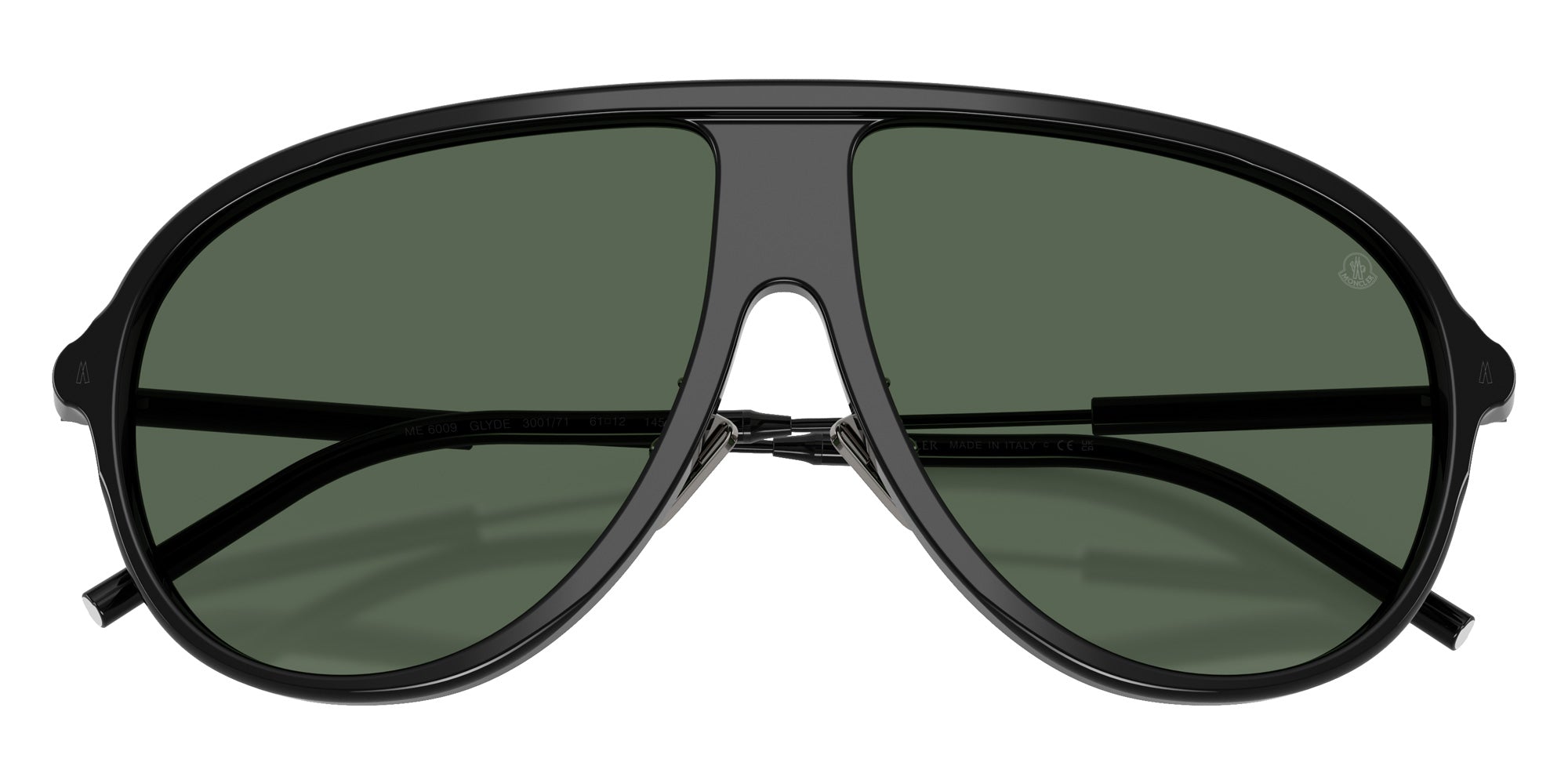 Moncler ME6009 GLYDE 300171 61 - Shiny Black / Dark Green #id:me6009300171_s:100120