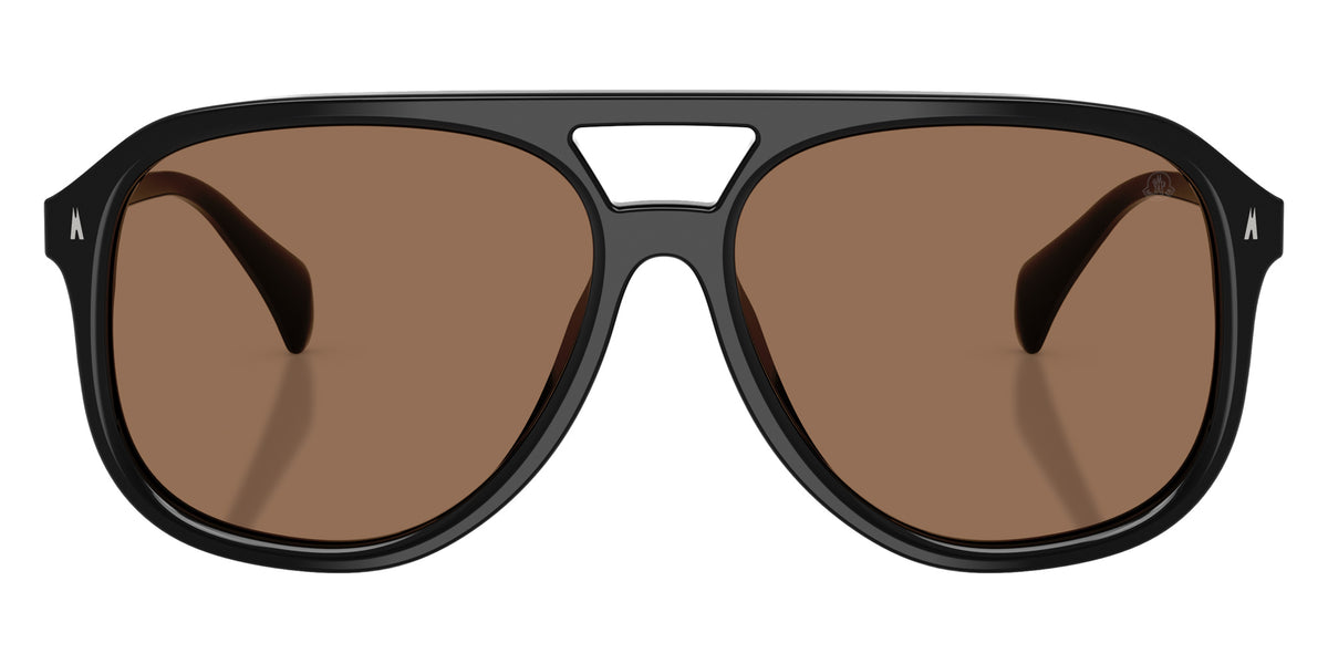 Moncler ME6028 Fluxe 300173 60 - Shiny Black / Dark Brown #id:me6028300173_s:100100