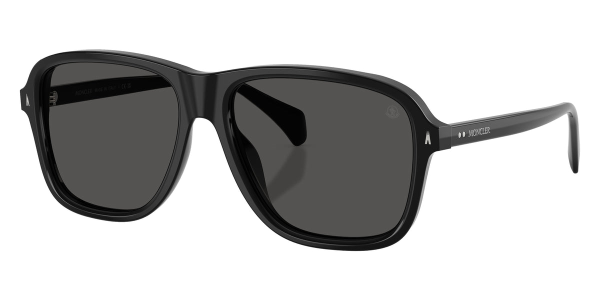 Moncler ME6030 Refrax 300187 58 - Shiny Black / Solid Dark Gray #id:me6030300187_s:100105