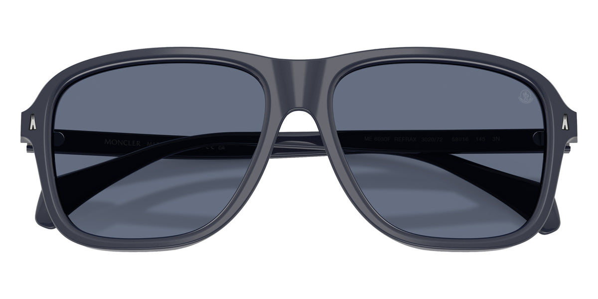 Moncler ME6030F Refrax 302072 58 - Shiny Dark Blue / Solid Blue #id:me6030f302072_s:102120