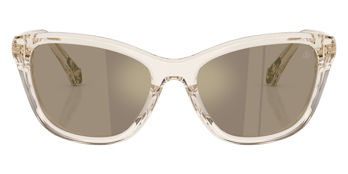 Moncler ME6031U 30032C 58 - Shiny Transparent Off White / Light Brown Mirrored Gold #id:me6031u30032c_s:104100