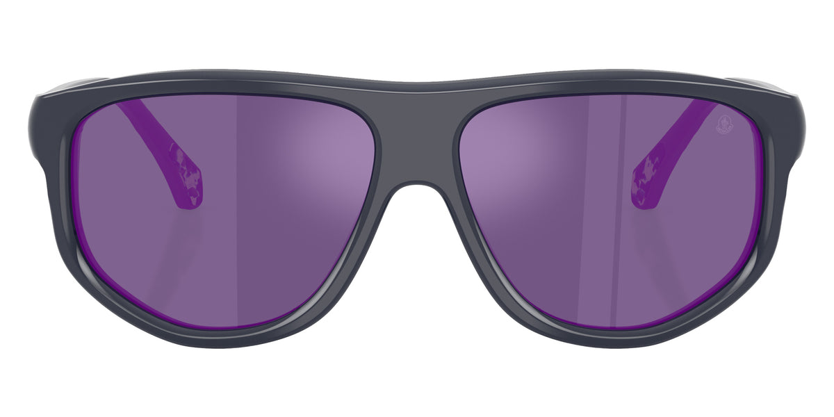 Moncler ME6033U ICEBORNE 30204V 62 - Shiny Solid Blue / Dark Gray Mirrored Violet #id:me6033u30204v_s:110100