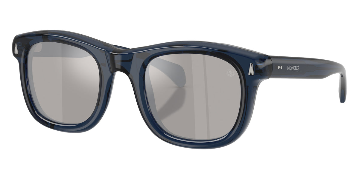 Moncler ME6034 Noirr 30206G 51 - Shiny Transparent Dark Blue / Mirrored Silver #id:me603430206g_s:102105