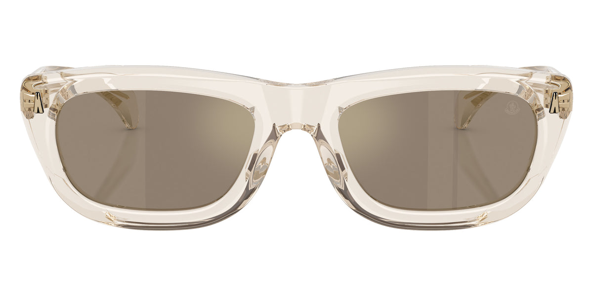 Moncler ME6037 Lido 30035A 54 - Shiny Transparent Off White / Light Brown Mirrored Gold #id:me603730035a_s:100100