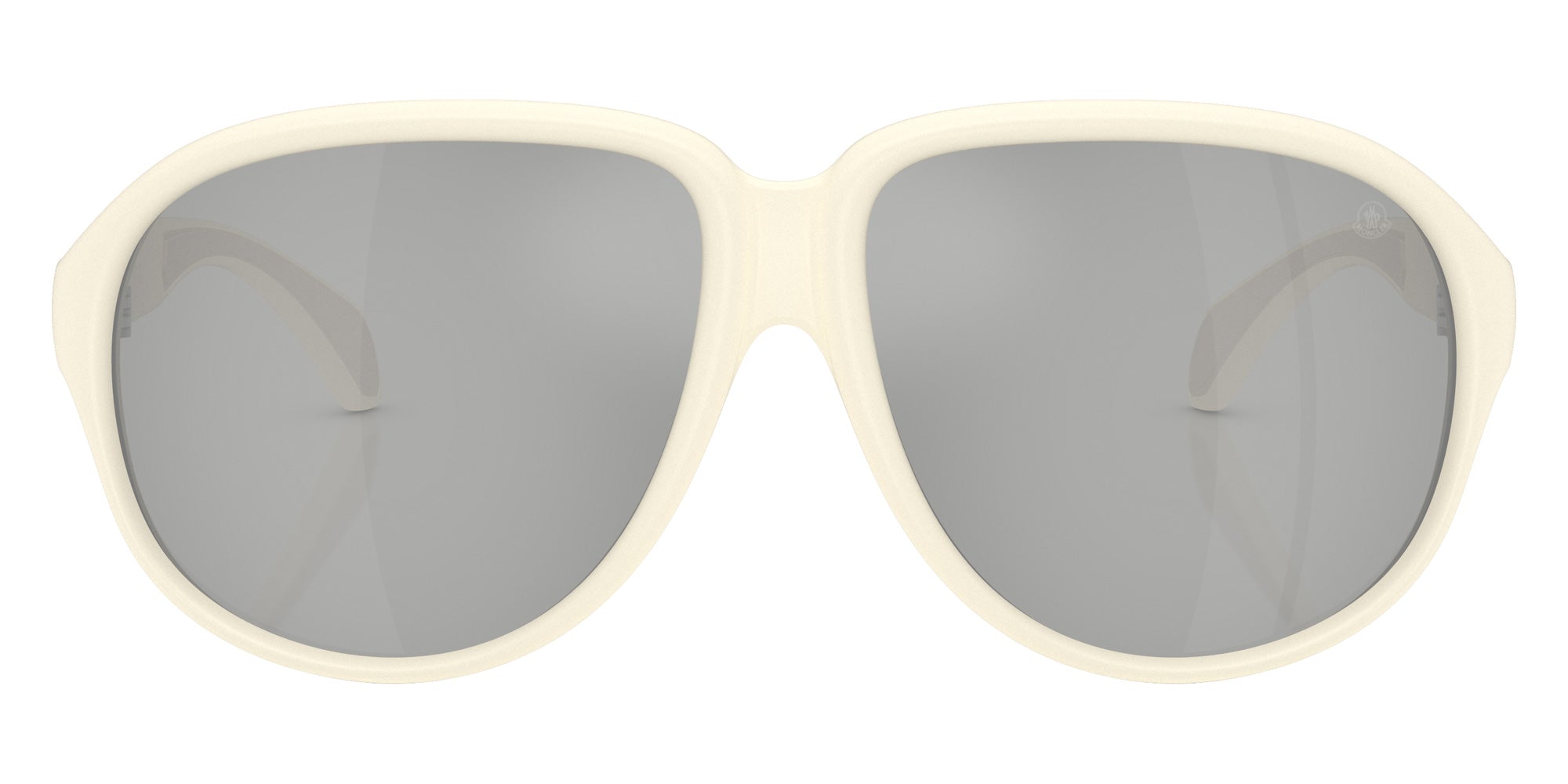 Moncler ME8001 Halcyonne 50028V 60 - Matte Butter / Clear Mirrored Silver #id:me800150028v_s:100100