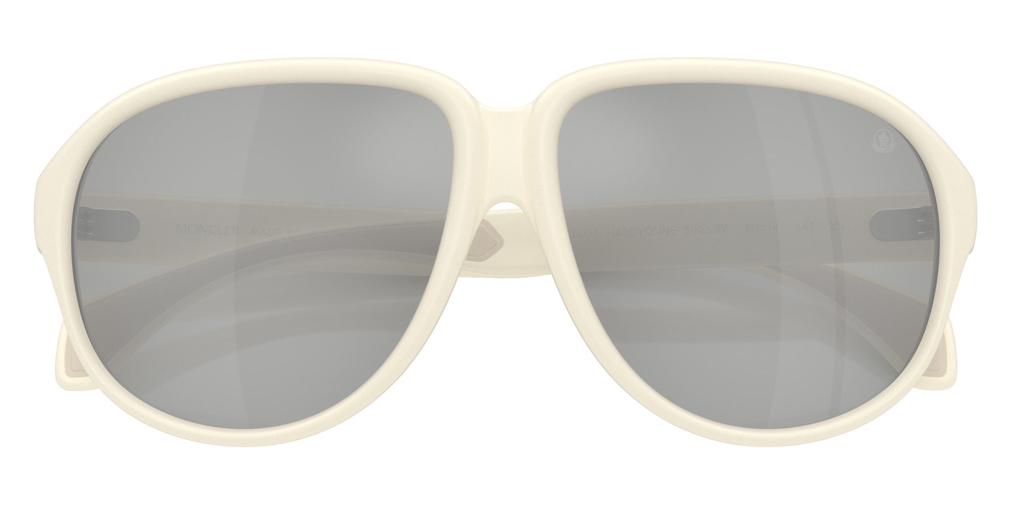 Moncler ME8001 Halcyonne 50028V 60 - Matte Butter / Clear Mirrored Silver #id:me800150028v_s:100120