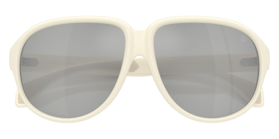 Moncler ME8001 Halcyonne 50028V 60 - Matte Butter / Clear Mirrored Silver #id:me800150028v_s:100120