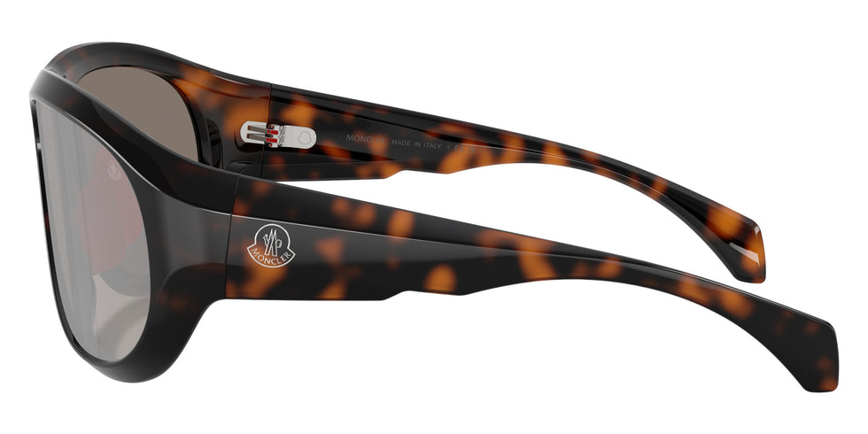 Moncler ME8013 BLEACHER 50216G 65 - Shiny Dark Havana / Mirrored Silver #id:me801350216g_s:102110