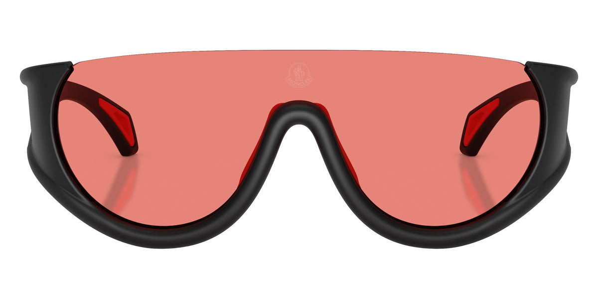 Moncler ME8022 Pulser 504784 131 - Matte Black Rubberized / Solid Red #id:me8022504784_s:104100
