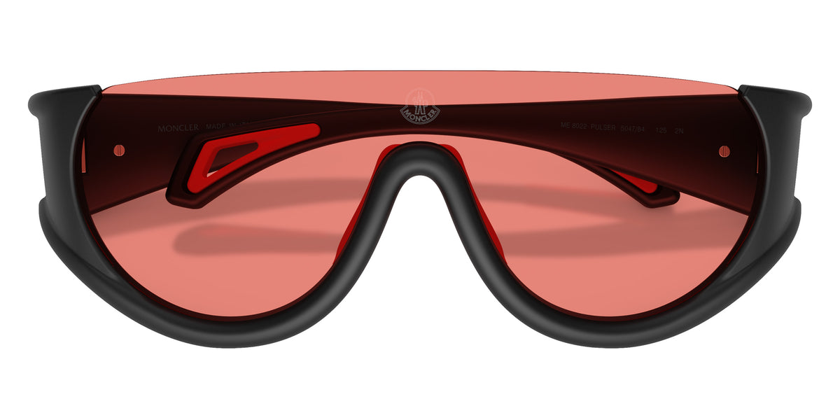 Moncler ME8022 Pulser 504784 131 - Matte Black Rubberized / Solid Red #id:me8022504784_s:104120
