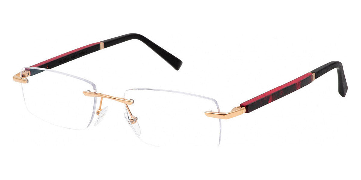 Gold & Wood GAW MERCURE 09 09.6.W03.74 54 - Shiny Champagne Gold/Black Washiwood/Red Cherry Bolivar/Ebony Tanganyika