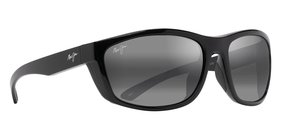 Maui Jim NUU LANDING 869-02 62 - Black Gloss with Black Rubber #id:mji86902_s:106105