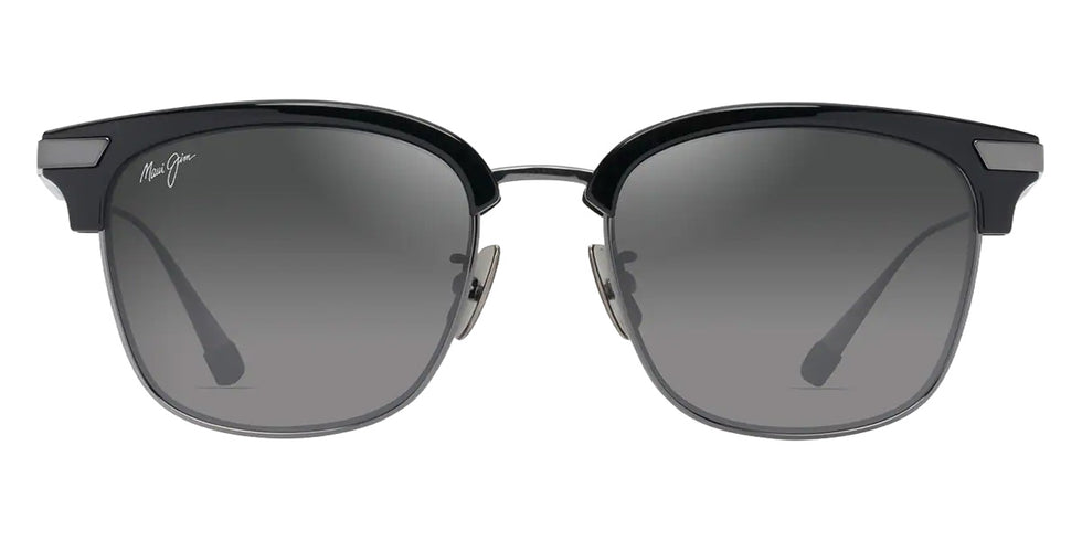 Maui Jim KALAUNU ASIAN FIT GS629-02 55 - Shiny Black with Dark Silver #id:mjigs62902_s:106100