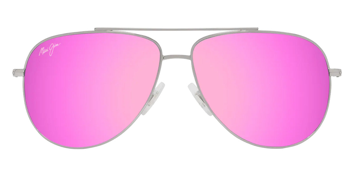 Maui Jim HAUOLI XS MM589-013 56 - Shiny Silver with Black #id:mjimm589013_s:114100
