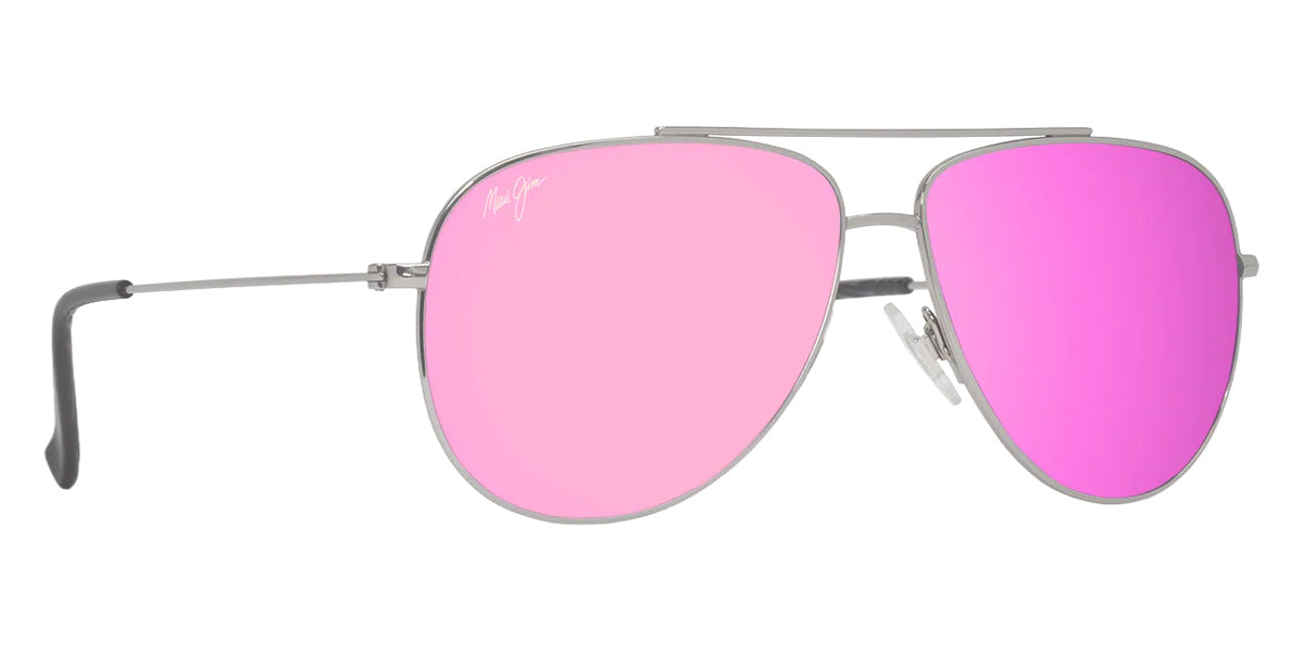 Maui Jim HAUOLI XS MM589-013 56 - Shiny Silver with Black #id:mjimm589013_s:114105