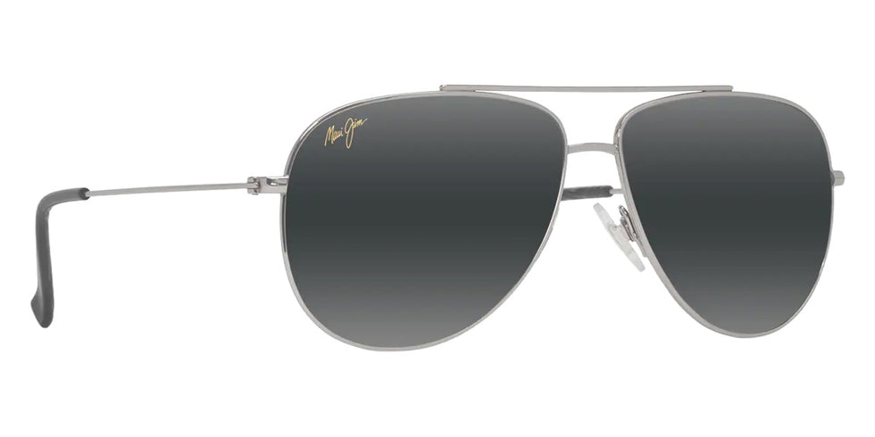 Maui Jim HAUOLI XS MM589-017 56 - Shiny Silver with Black #id:mjimm589017_s:106105
