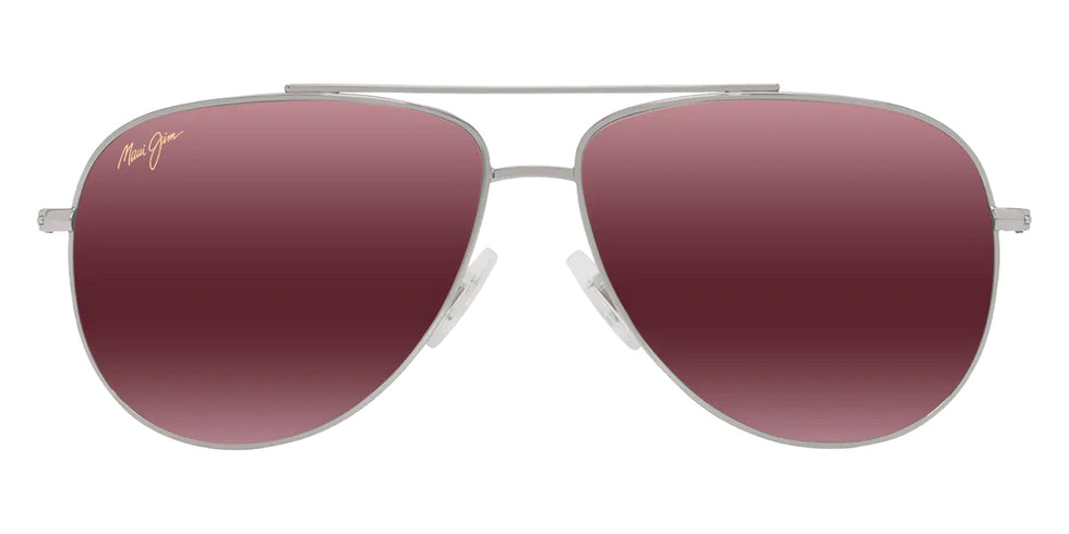 Maui Jim HAUOLI XS MM589-025 56 - Shiny Silver with Black #id:mjimm589025_s:112100