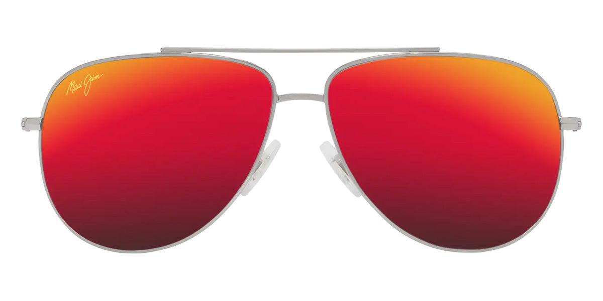 Maui Jim HAUOLI XS MM589-041 56 - Shiny Silver with Black #id:mjimm589041_s:116100