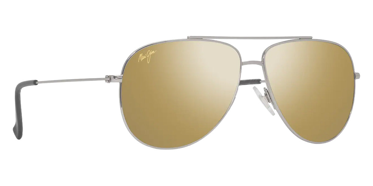 Maui Jim HAUOLI XS MM589-051 56 - Shiny Silver with Black #id:mjimm589051_s:102105