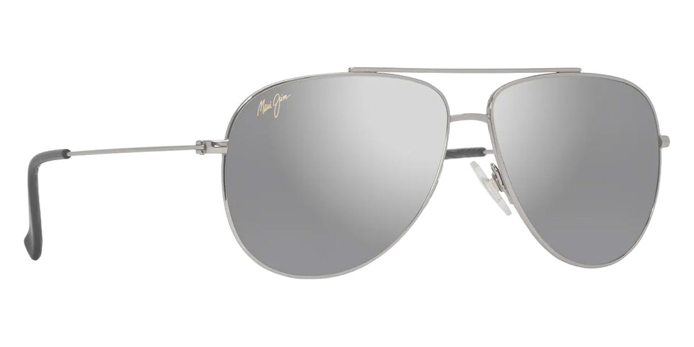 Maui Jim HAUOLI XS MM589-055 56 - Shiny Silver with Black #id:mjimm589055_s:118105