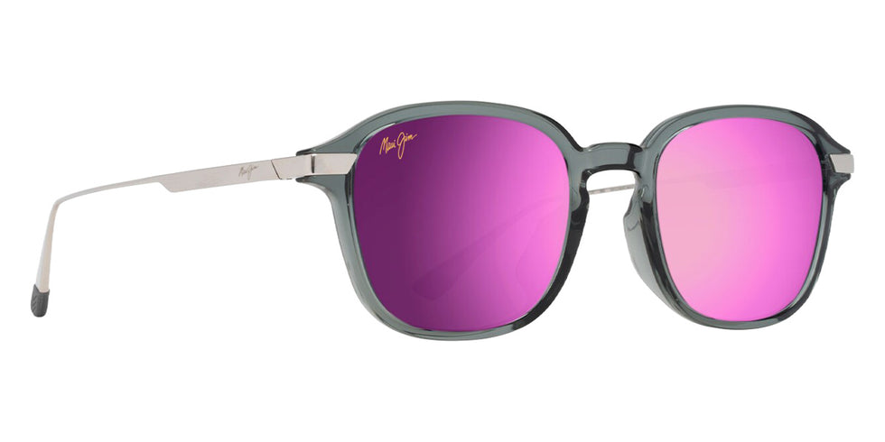 Maui Jim KA'OUO ASIAN FIT MM625-024 53 - Shiny Transparent Gray with Silver #id:mjimm625024_s:128105