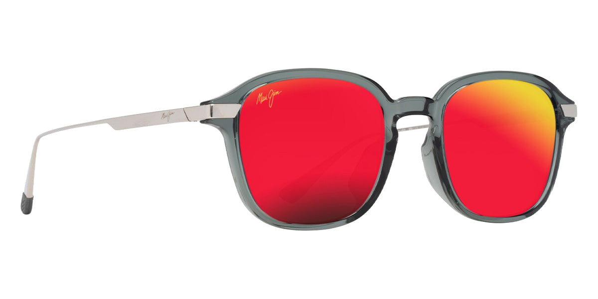 Maui Jim KA'OUO ASIAN FIT MM625-027 53 - Shiny Transparent Gray with Silver #id:mjimm625027_s:130105