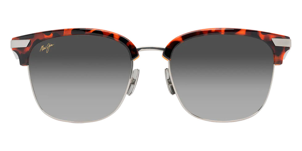 Maui Jim KALAUNU ASIAN FIT MM629-002 55 - Shiny Red Havana with Silver #id:mjimm629002_s:126100