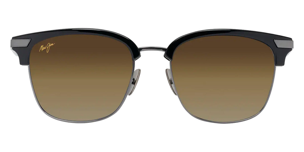 Maui Jim KALAUNU ASIAN FIT MM629-004 55 - Shiny Black with Dark Silver #id:mjimm629004_s:108100