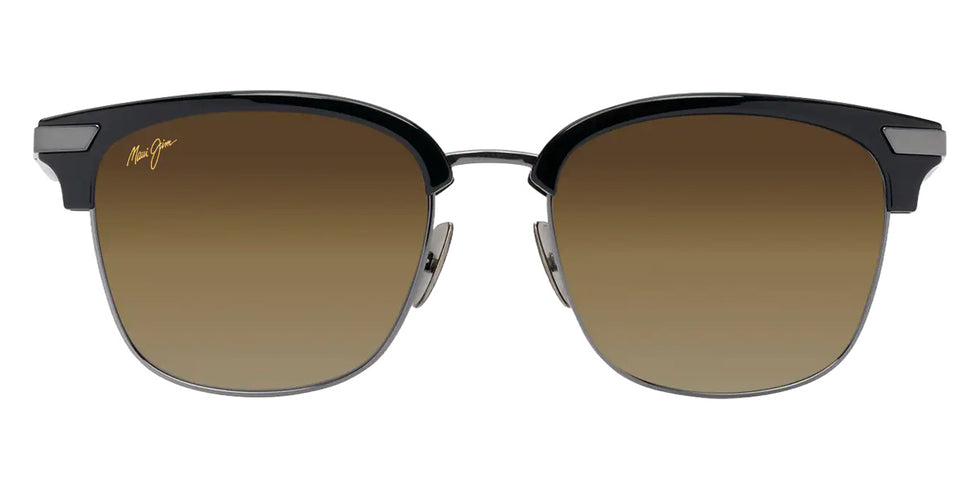 Maui Jim KALAUNU ASIAN FIT MM629-004 55 - Shiny Black with Dark Silver #id:mjimm629004_s:108100