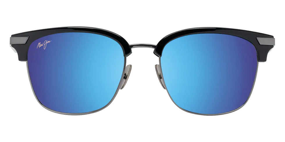 Maui Jim KALAUNU ASIAN FIT MM629-022 55 - Shiny Black with Dark Silver #id:mjimm629022_s:100100