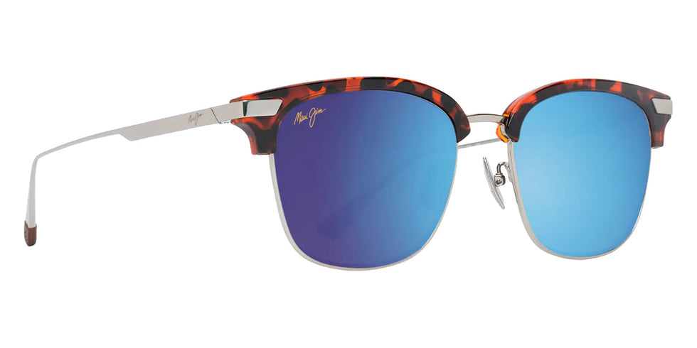 Maui Jim KALAUNU ASIAN FIT MM629-023 55 - Shiny Red Havana with Silver #id:mjimm629023_s:120105