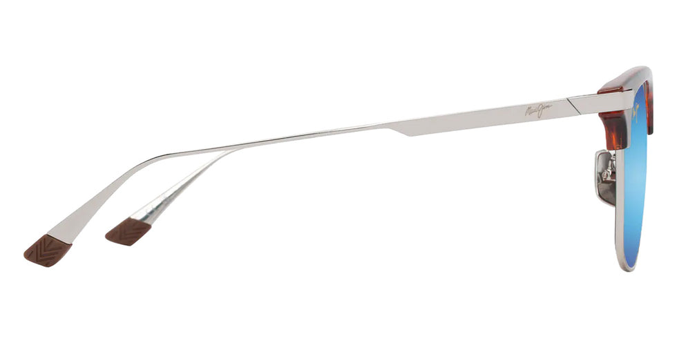 Maui Jim KALAUNU ASIAN FIT MM629-023 55 - Shiny Red Havana with Silver #id:mjimm629023_s:120110