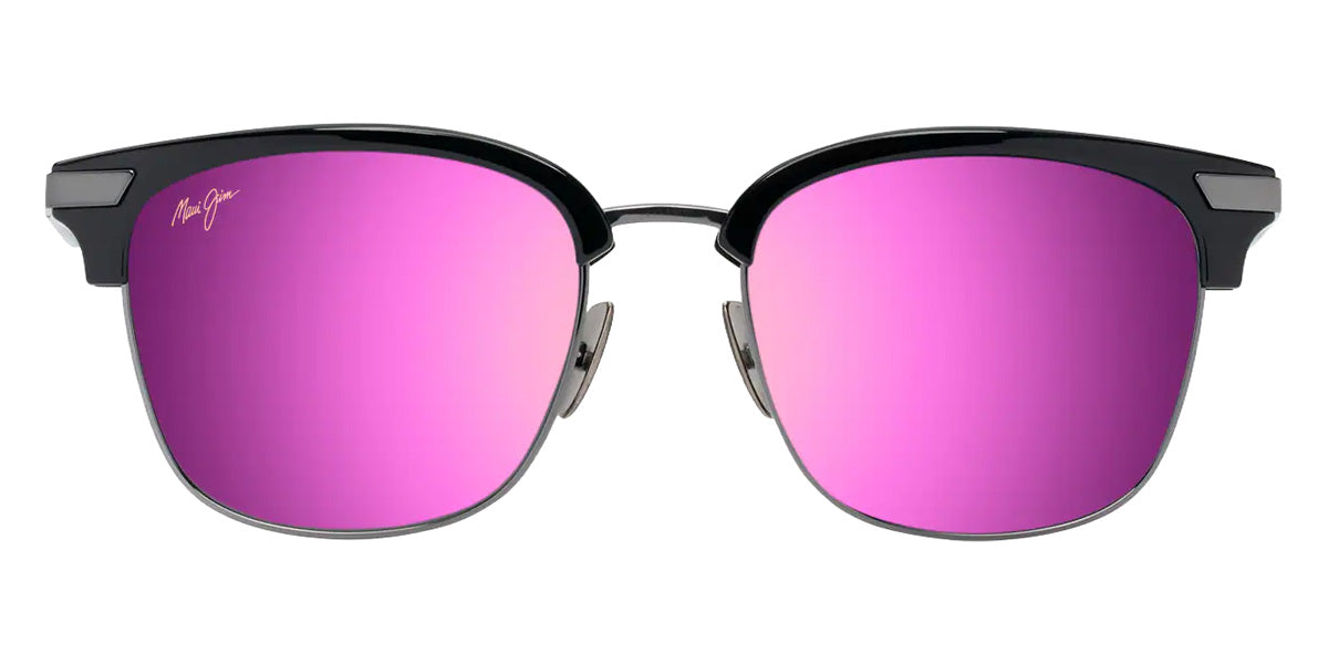 Maui Jim KALAUNU ASIAN FIT MM629-025 55 - Shiny Black with Dark Silver #id:mjimm629025_s:114100