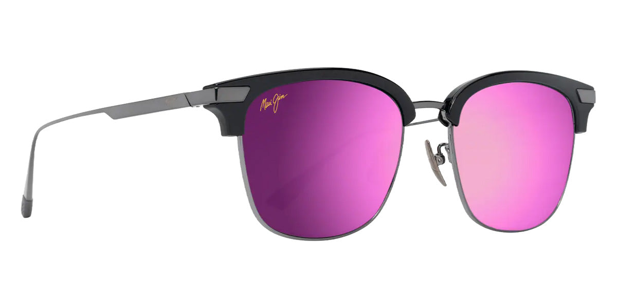 Maui Jim KALAUNU ASIAN FIT MM629-025 55 - Shiny Black with Dark Silver #id:mjimm629025_s:114105