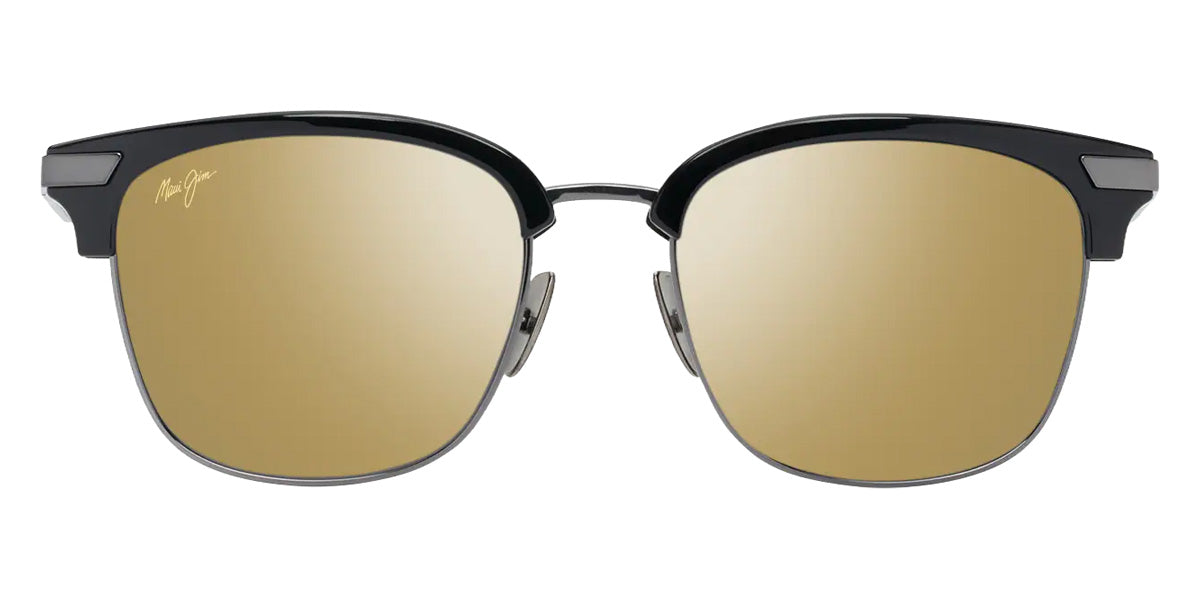 Maui Jim KALAUNU ASIAN FIT MM629-034 55 - Shiny Black with Dark Silver #id:mjimm629034_s:102100