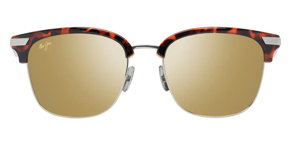Maui Jim KALAUNU ASIAN FIT MM629-035 55 - Shiny Red Havana with Silver #id:mjimm629035_s:122100